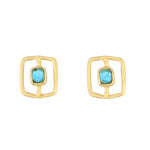 Fragment Post Earrings, Turquiose