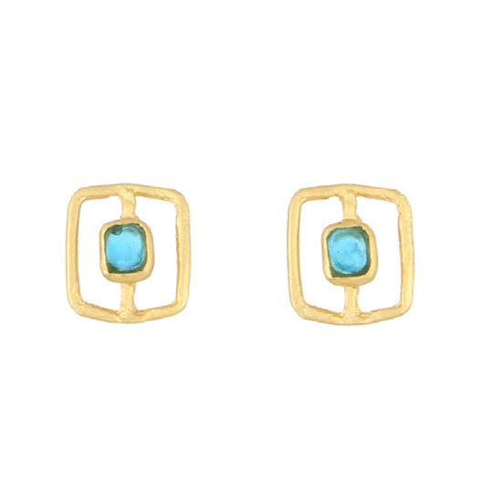 Fragment Post Earrings, Turquiose