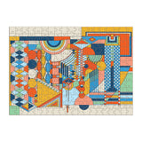 Frank Lloyd Wright Imperial Hotel Stone Wall Mural Wood Puzzle, 250 pieces