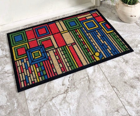 DIY Hexagon Leaves Pattern Area Rug Welcome Doormat Entrance Door