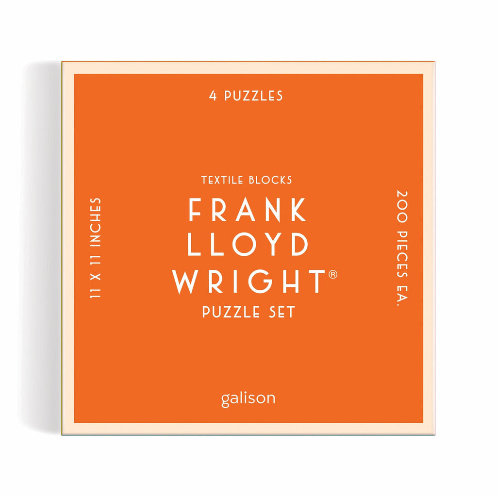 Frank Lloyd Wright Textile Blocks = Set of 4 Puzzles