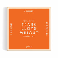 Frank Lloyd Wright Textile Blocks = Set of 4 Puzzles