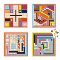 Frank Lloyd Wright Textile Blocks = Set of 4 Puzzles