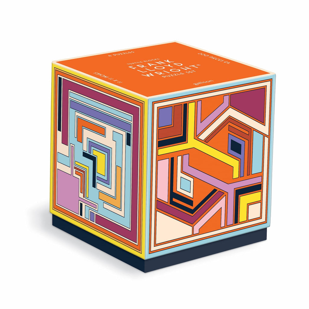 Frank Lloyd Wright Textile Blocks = Set of 4 Puzzles
