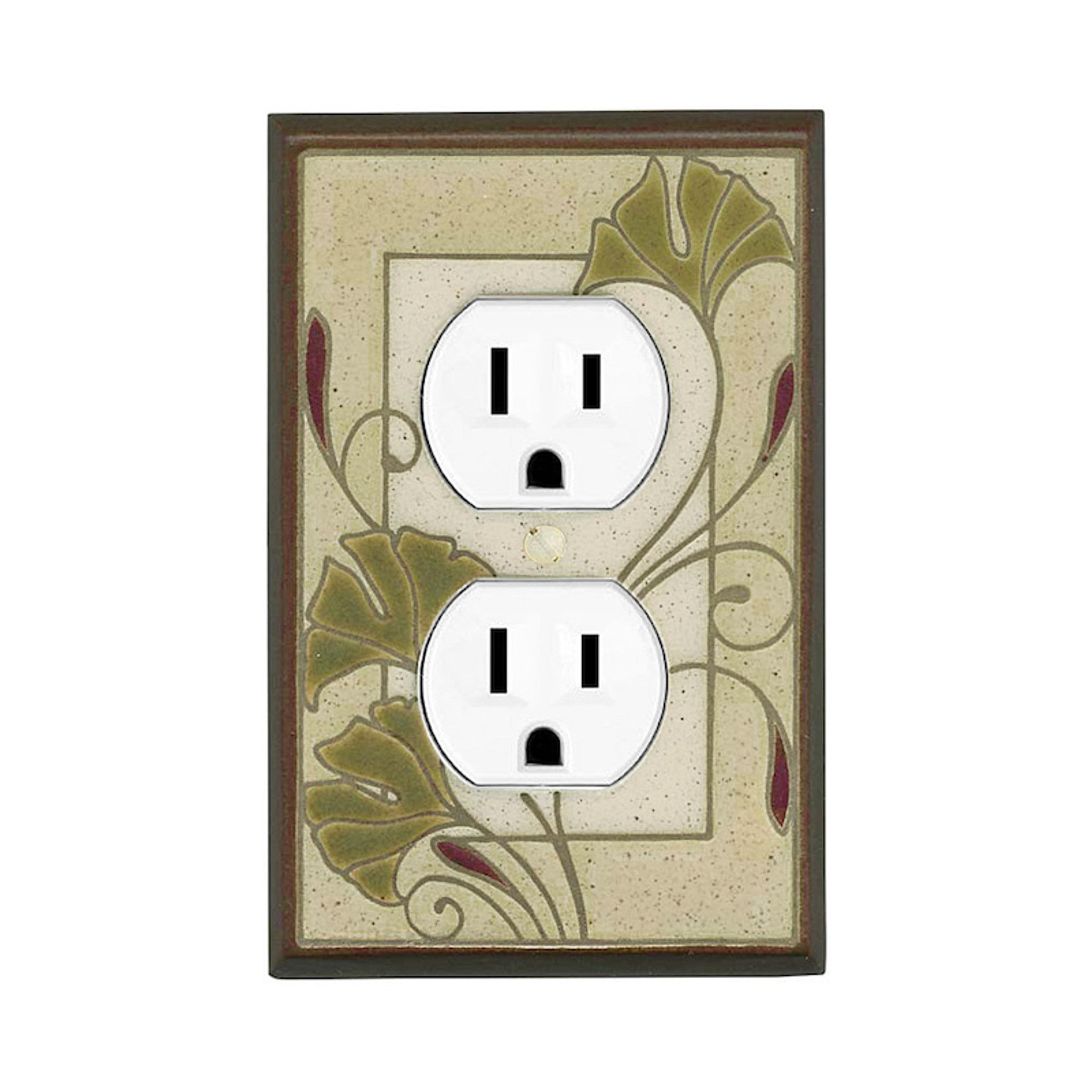 Ginkgo Ceramic Tile Switchplate