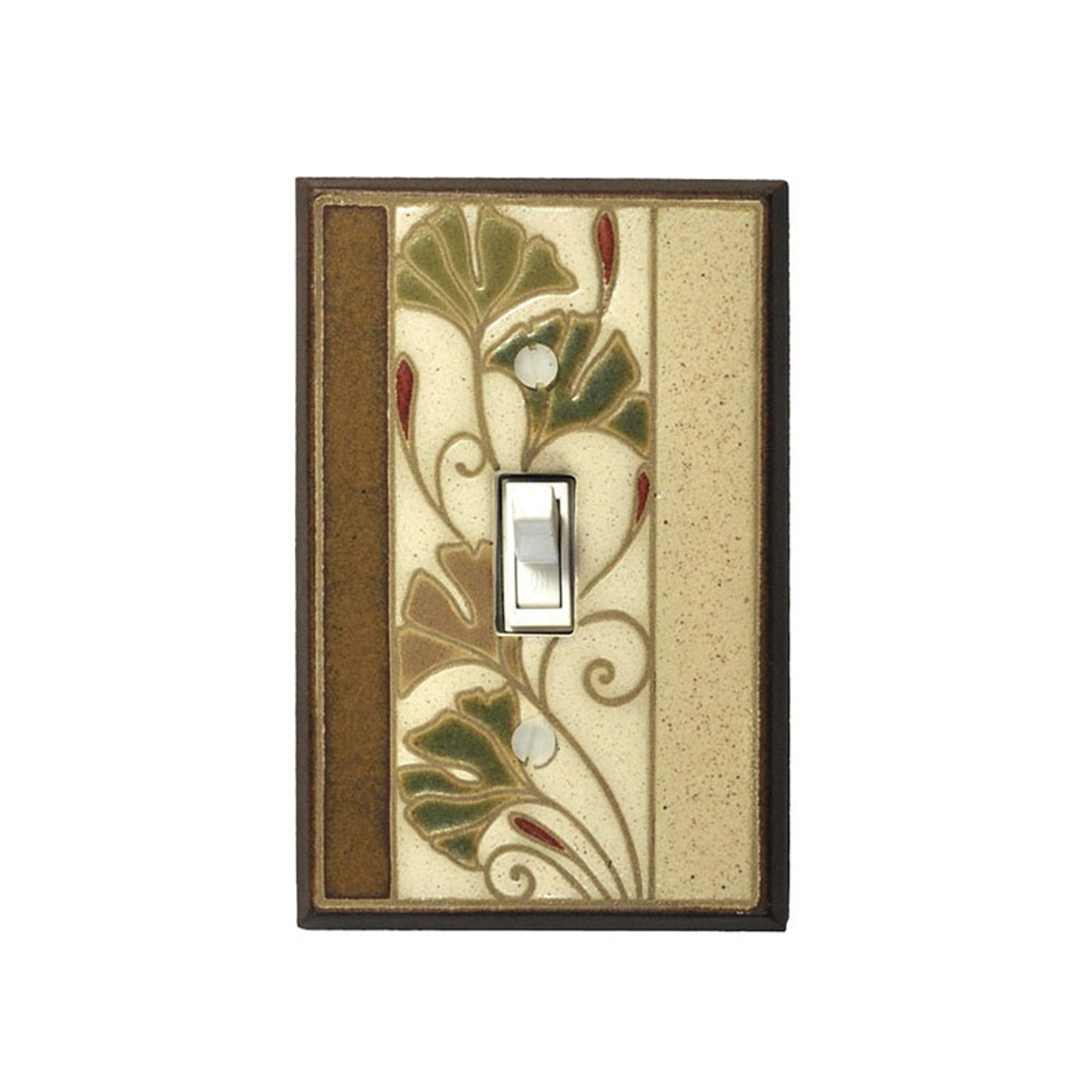 Ginkgo Ceramic Tile Switchplate