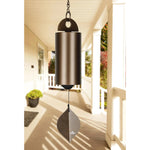 Decorative wind chime hanging on a porch