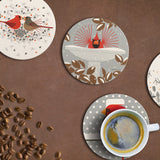 Charley’s Cardinals Absorbent Stone Coaster Set