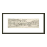 Framed architectural drawing of the Home and Studio on a white background