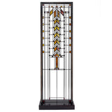 stained glass barton house buffet door window panel