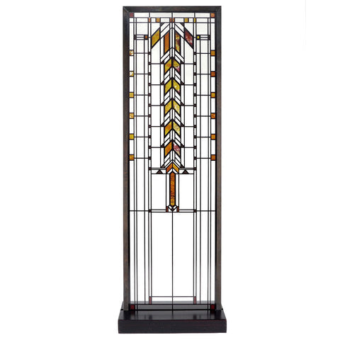 stained glass barton house buffet door window panel