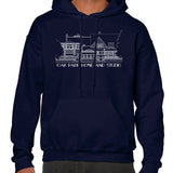 Architectural Rendering Fleece Hoodie- Oak Park Home & Studio