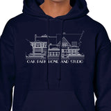 Architectural Rendering Fleece Hoodie- Oak Park Home & Studio