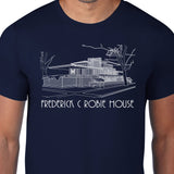 Robie House Architectural Rendering T-Shirt - Navy Blue