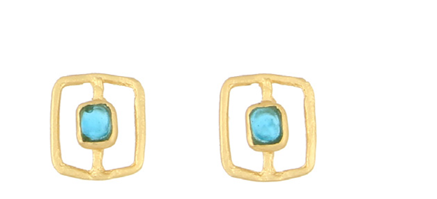 Fragment Post Earrings, Turquiose