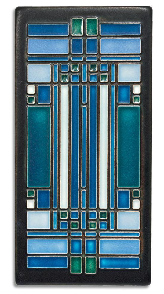 Oak Park Studio  Skylight Blue Tile - 4" x 8"