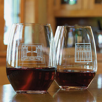 Stemless Wine Glass-Robie House - One Piece