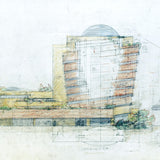 Archival Print - Guggenheim Museum Sketch - 8" x 10"