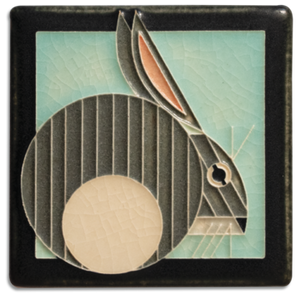 Hare Charley Harper Tile 4"x 4"