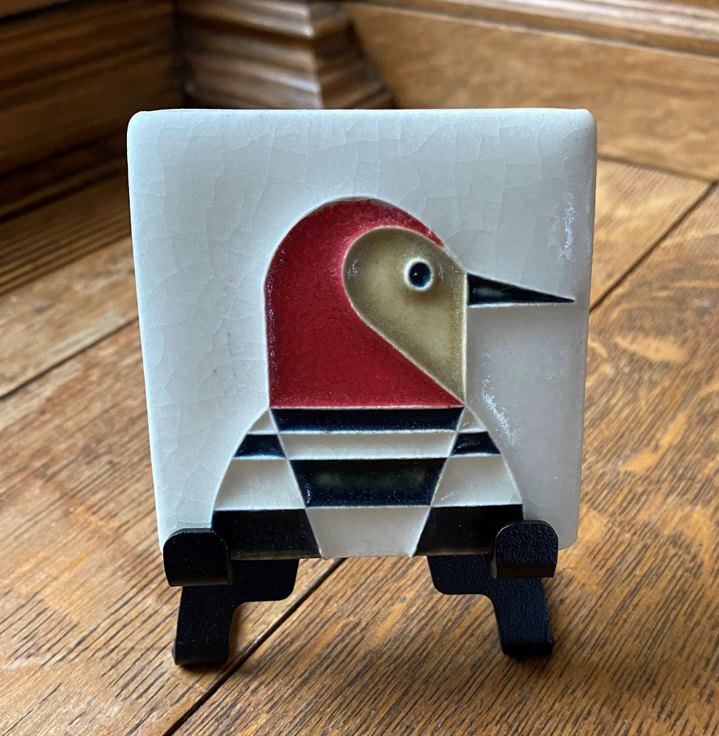 Woodpecker Tile - Charley Harper 3" x 3"