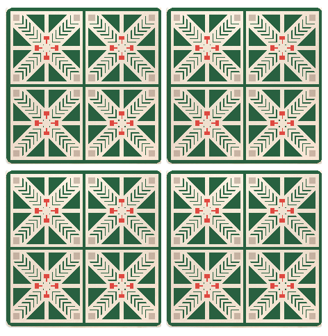 Robie Sconce Festive Coasters