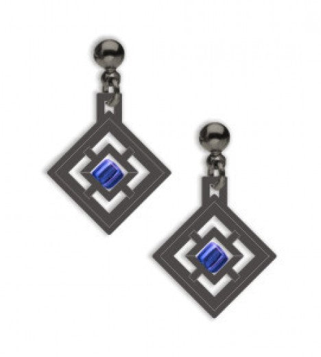 Zimmerman Earrings - Blue Bead