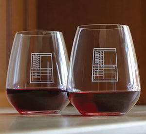 Stemless Wine Glass - Bach House - One Piece