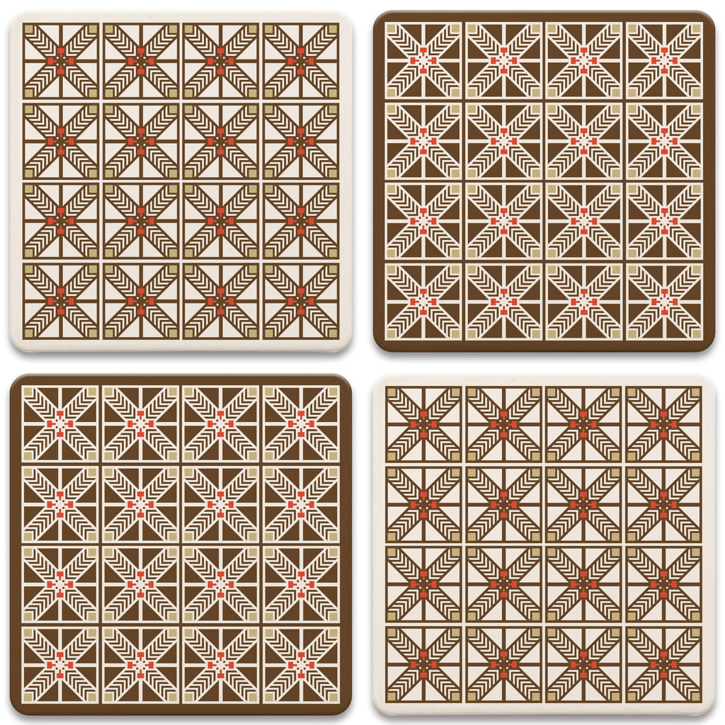 Robie Sconce Coasters - Set/4