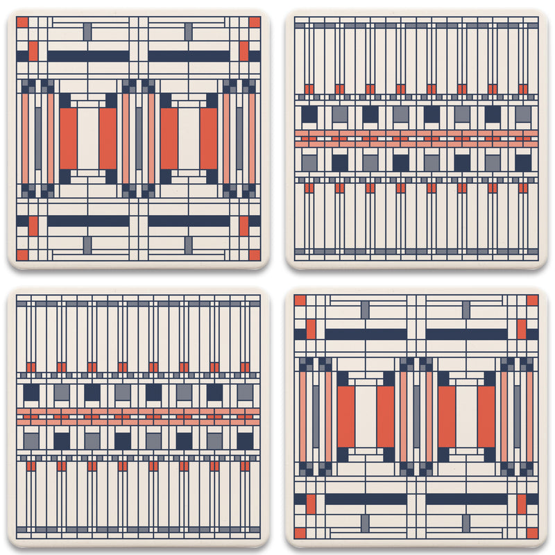 Oak Park Assorted Coasters - Set/4