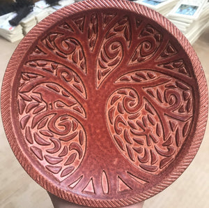 Bird in Tree Bowl -  Clay Red