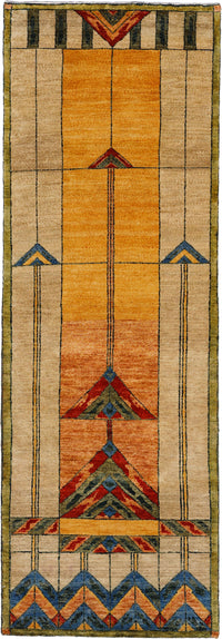 Stained Glass Gold -  Wool Area Rugs.