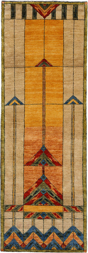 Stained Glass Gold -  Wool Area Rugs.