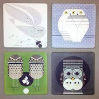 Charley Harper - Owl Pals Coasters Set of 4
