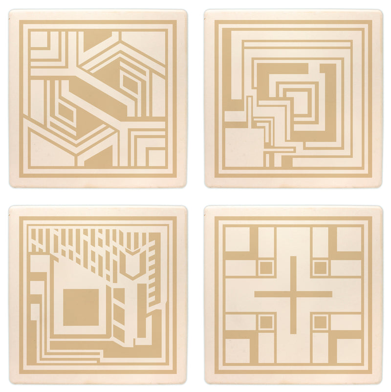 Coasters - California Textile Blocks - Set/4