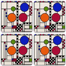 Rug Designs Square Coasters, Set of 4 – Frank Lloyd Wright Foundation