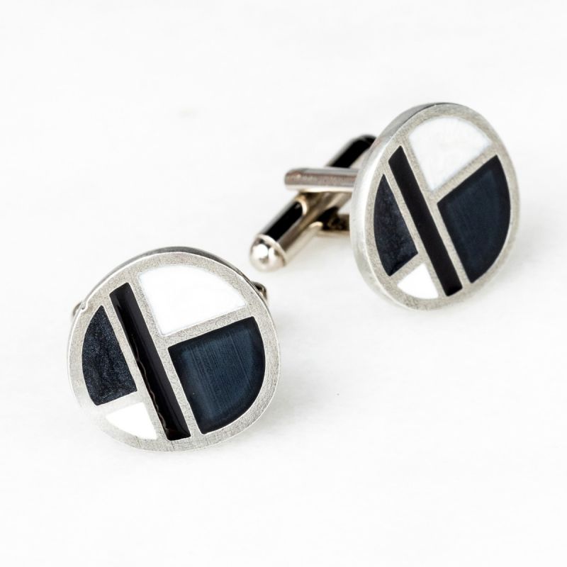 Oceansong -  Black Pearl Pewter Cufflinks