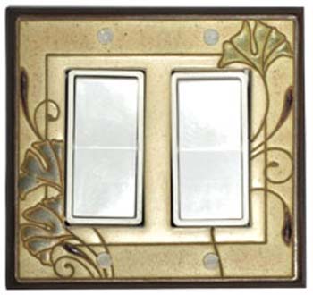 Ginkgo Ceramic Tile Switchplate