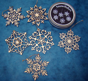 Snowflake Ornaments - Set of 6 boxed