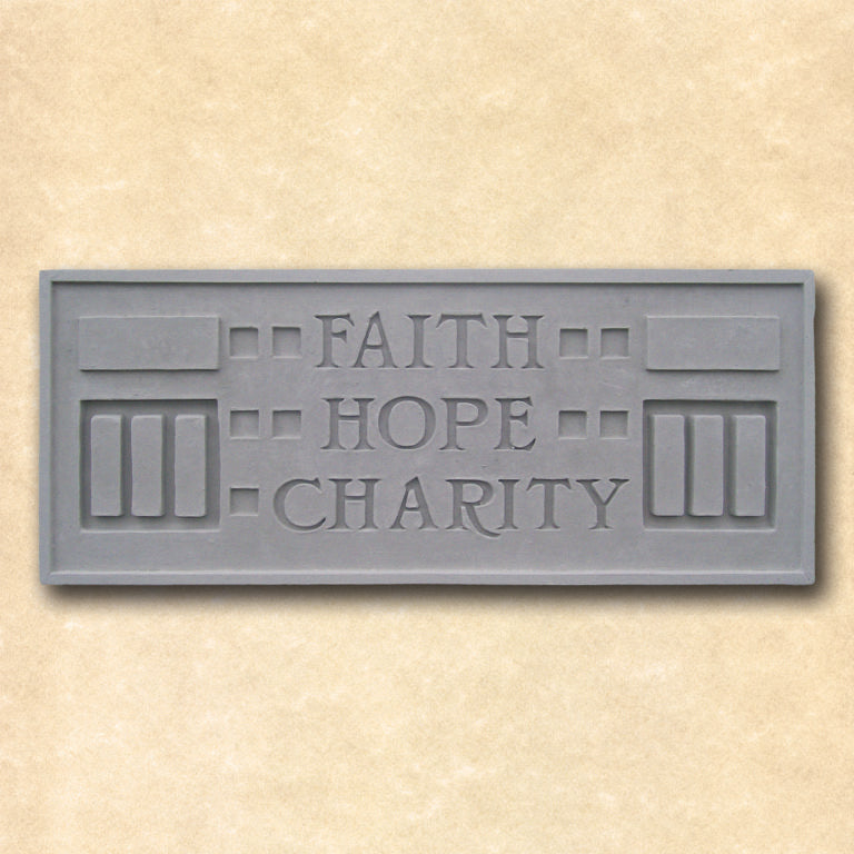 Faith Hope Charity Plaque.