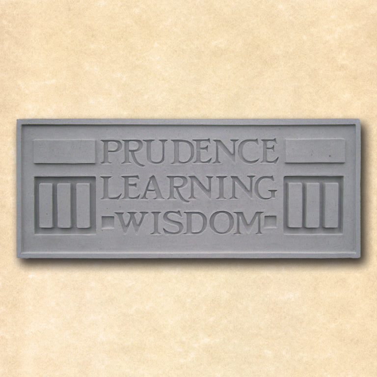Prudence Learning Wisdom Plaque.