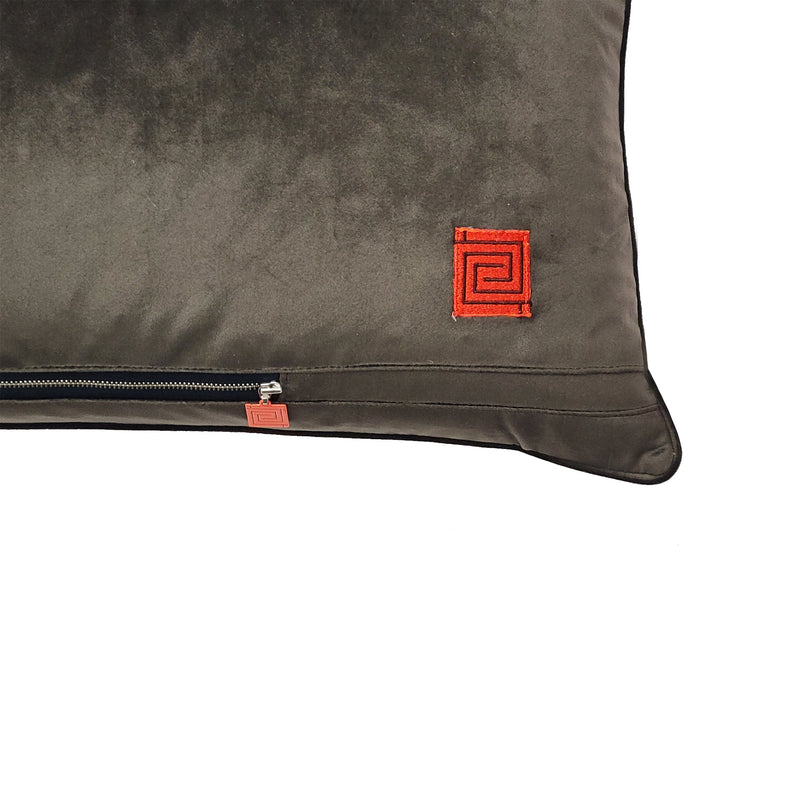 Pillow - Masselink Doan House Mural - Grey/Multi.