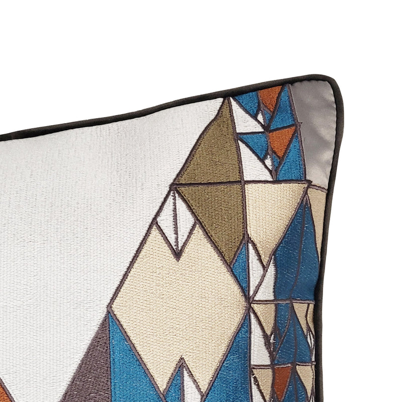 Pillow - Masselink Doan House Mural - Grey/Multi.