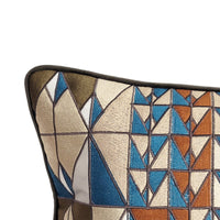 Pillow - Masselink Doan House Mural - Grey/Multi.