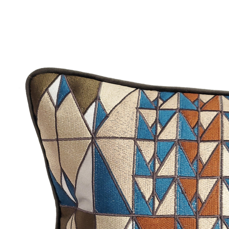 Pillow - Masselink Doan House Mural - Grey/Multi.