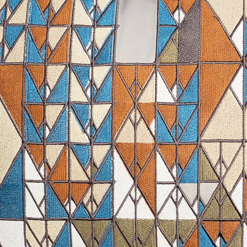 Pillow - Masselink Doan House Mural - Grey/Multi.
