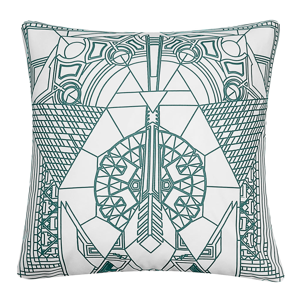 Pillow Cover - Imperial Hotel - Teal  20" x 20"