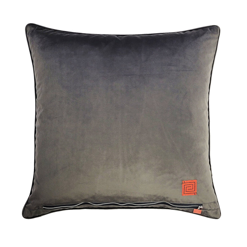 Pillow - Textile Block - Velvet Quilted/Embroidery - Olive.