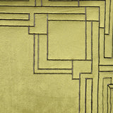 Pillow - Textile Block - Velvet Quilted/Embroidery - Olive  - 20" x 20"