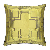 Pillow - Textile Block - Velvet Quilted/Embroidery - Olive.