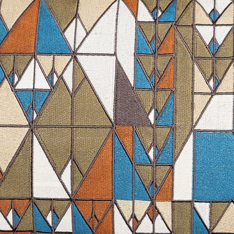 Pillow - Masselink Doan House Mural - Grey/Multi.